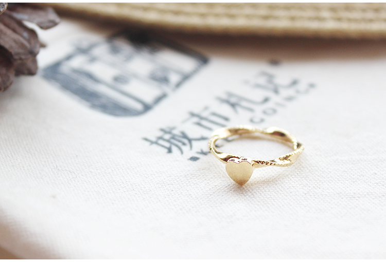 5449 Thanh Đảo Eraser Trang sức Nhật Bản INS Đơn giản Vintage Tình yêu Kim loại Vòng Nhẫn nhan vang