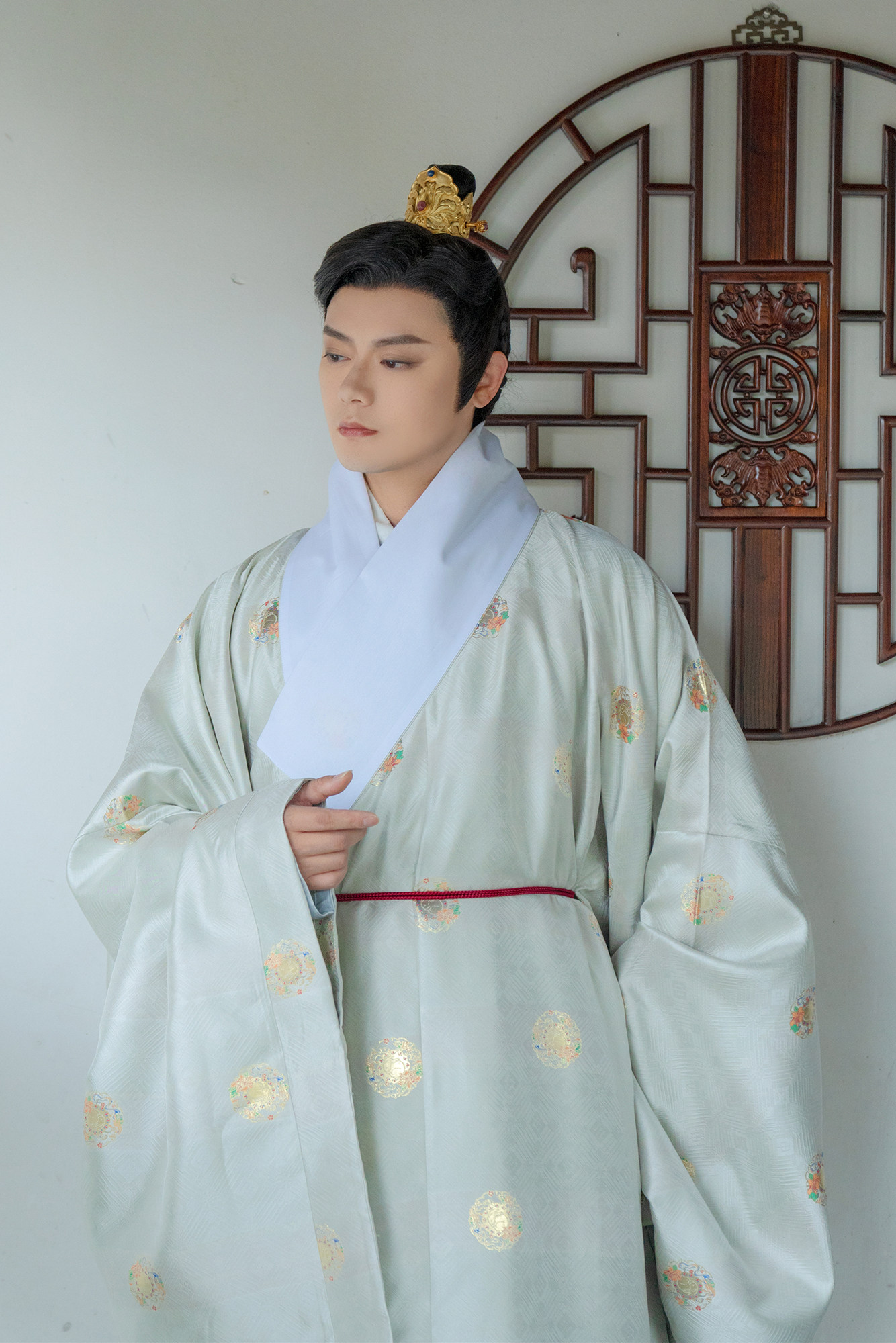 китайский костюм 天汉骄阳 道袍 明制汉服男女款彷妆花织金锦挂里传统民族服装 Sun