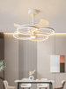 Living Room Chandelier, Dining Room Invisible Ceiling Fan Light, 2026 New Cream Style Master Bedroom Ceiling Fan Light, Zhongshan Lighting Fixtures