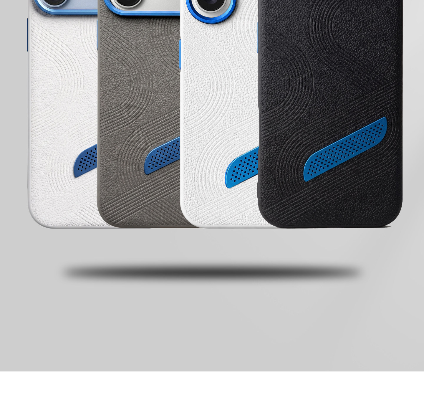 Mountain River Embossed Blue Accent iPhone Case