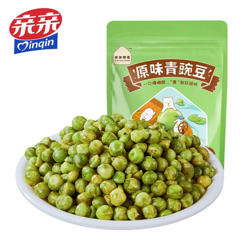 亲亲 Зеленая фасоль горох крепешка маленькая упаковка Оригинальные закуски закуски маленькая продуктовая бобовые закуски 100 г
