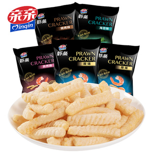 16.9！亲亲虾条大包装80g*5包膨化食品