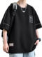 Plus size plus size summer ins Hong Kong style short-sleeved t-shirt for men 300Jin Jin is equal to 0.5kg fat loose embroidered t-shirt round neck top 9