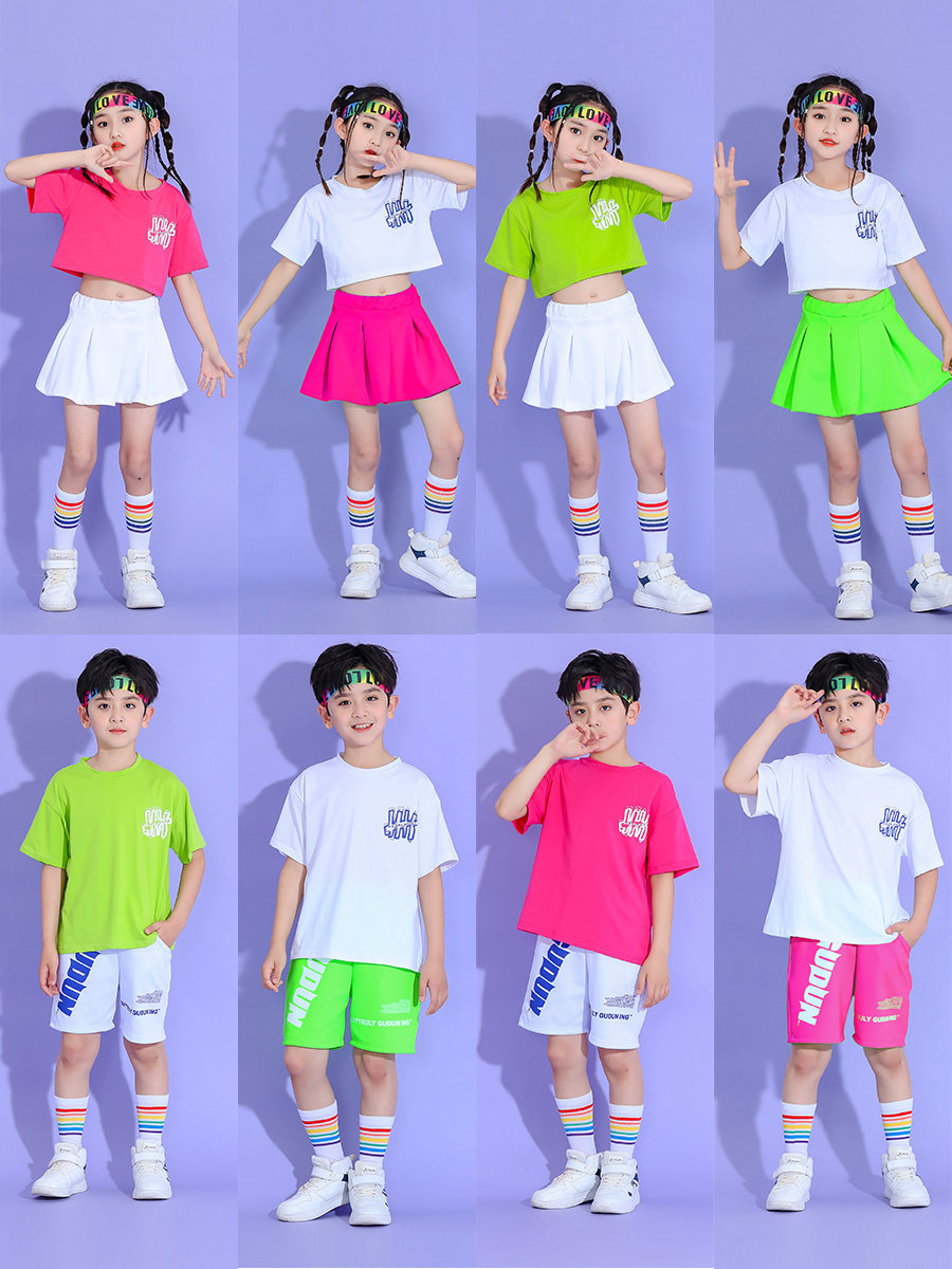 Six-1Child Cheerleader Jazz Dance Show for Primary School Kindergarten Games Opening Performance Clothes