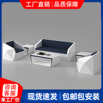 Office sofa Coffee table combination Business meeting sofa Hall office area sofa reception negotiation chair Modern and simple