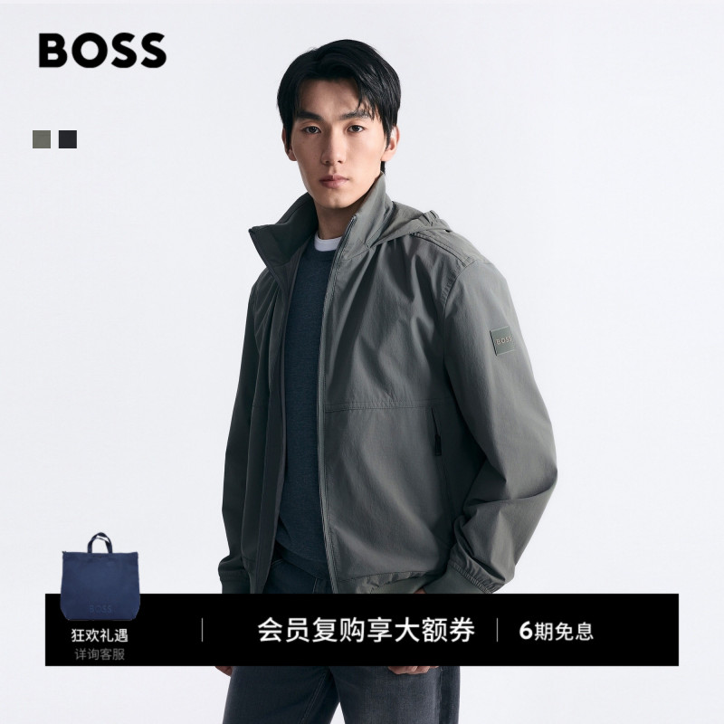 [Hat Can Be Stored] Boss Men's 26 New Casual Commuting Daily Zipper Jacket