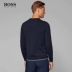 HUGO BOSS Hugo Bos nam 2019 Thu mới Áo thêu cổ tròn Áo len cổ lọ - Áo len bộ nỉ nam Áo len