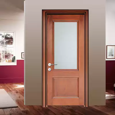 Mai Ji sink door full solid wood door tempered glass door toilet door dressing room door modern simple door