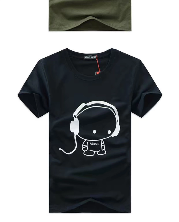 Mùa hè mới cotton nửa tay áo thun nam tay ngắn Quần áo nam béo cộng với phân bón XL người béo áo thun rộng Mẫu áo phông nam đẹp 2019