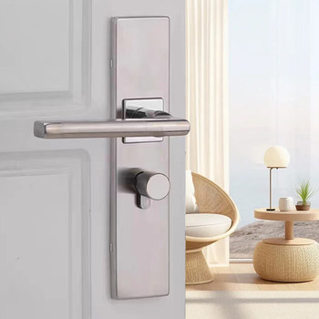 Bedroom Door Lock, Universal for Home Use, Suitable for Wooden Doors and Aluminum Alloy Interior Doors, Silent Magnetic Suction Complete Set of Mechanical Locks