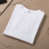 270g áo thun nam và nữ ngắn tay cotton dày cổ tròn màu trắng tinh khiết t không thấm nước cơ sở đoạn văn đáy Ami áo phông trắng nam Áo phông ngắn