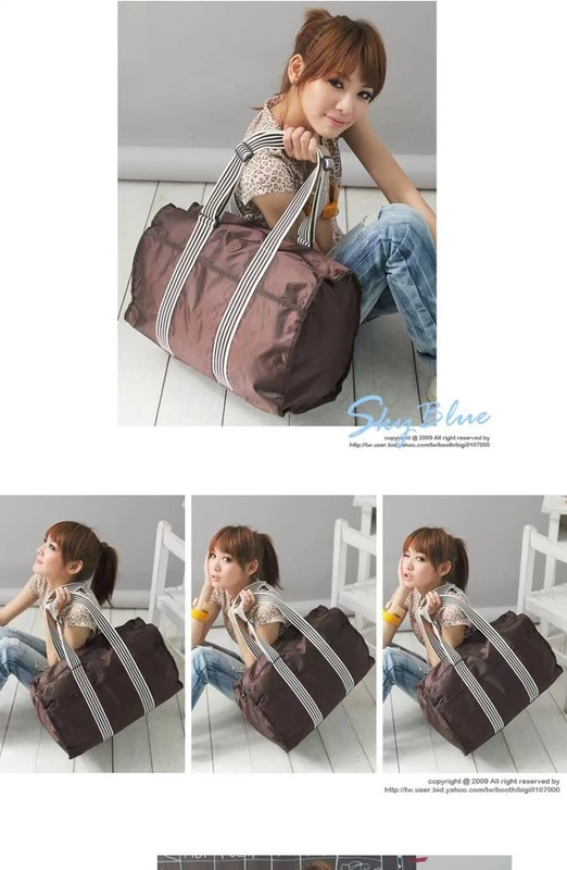 Túi du lịch chống nước nylon túi du lịch có thể gập được túi du lịch dung lượng lớn túi thể dục túi du lịch khoảng cách ngắn