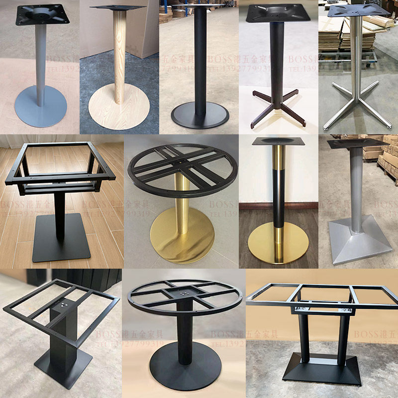 White Grey Table Legs Large Round Table Foot Titanium Alloy Table Leg Hot Pot Shelf Custom Korea Roast Table Legs