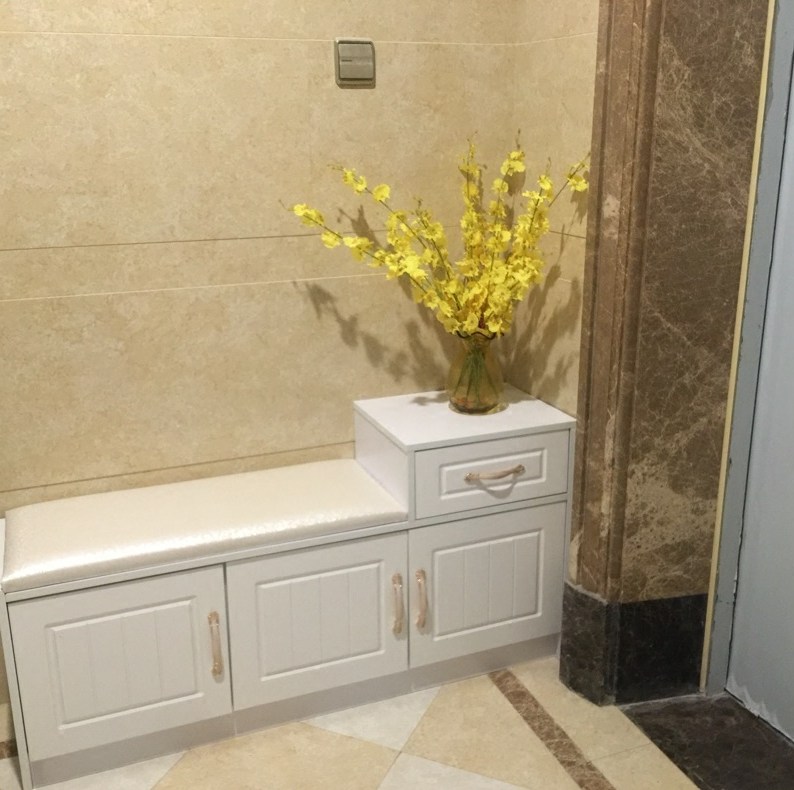 Doorway Home swapped stool Euro style white minimalist storage Shoe cabinet in door Bench Shoe Cabinet Sofa stool with shoes