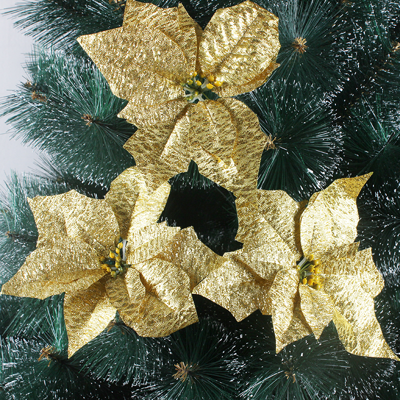 Christmas decorations Christmas flowers fake flowers Christmas tree flower arrangements-Taobao