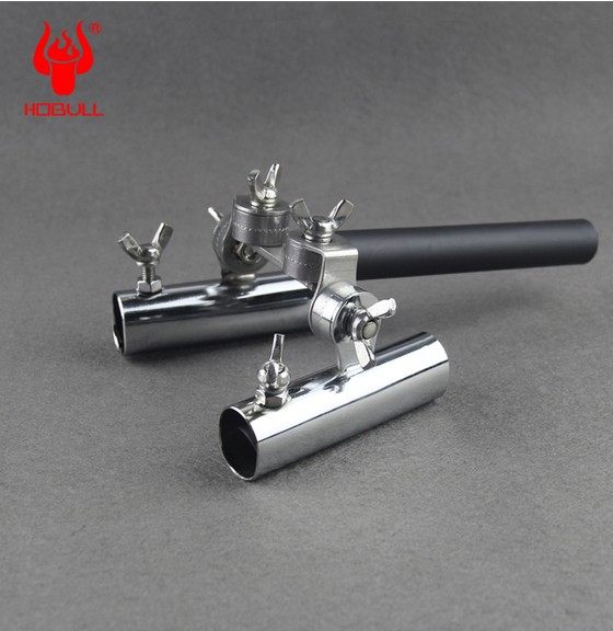 Fire Bull Stainless Steel Single-Swivel Twin-Gun Bench Bracket Double Fishing Rod Bracket Fishing Case Fishing Chair Double Head Cannon Bench Fishing