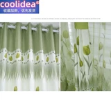 Зеленая свежая легкая и тонкая ткань для гостиной, делается под заказ