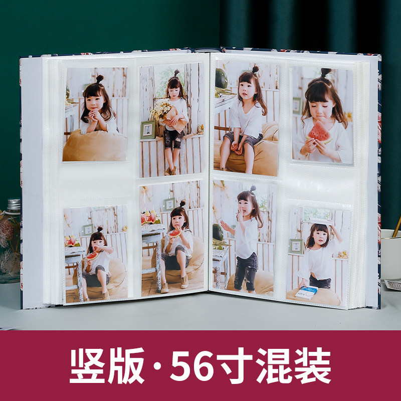 Vertical version 5 inches 6 inches 400 photo albums this commemorative book interstitial large-capacity family photo album