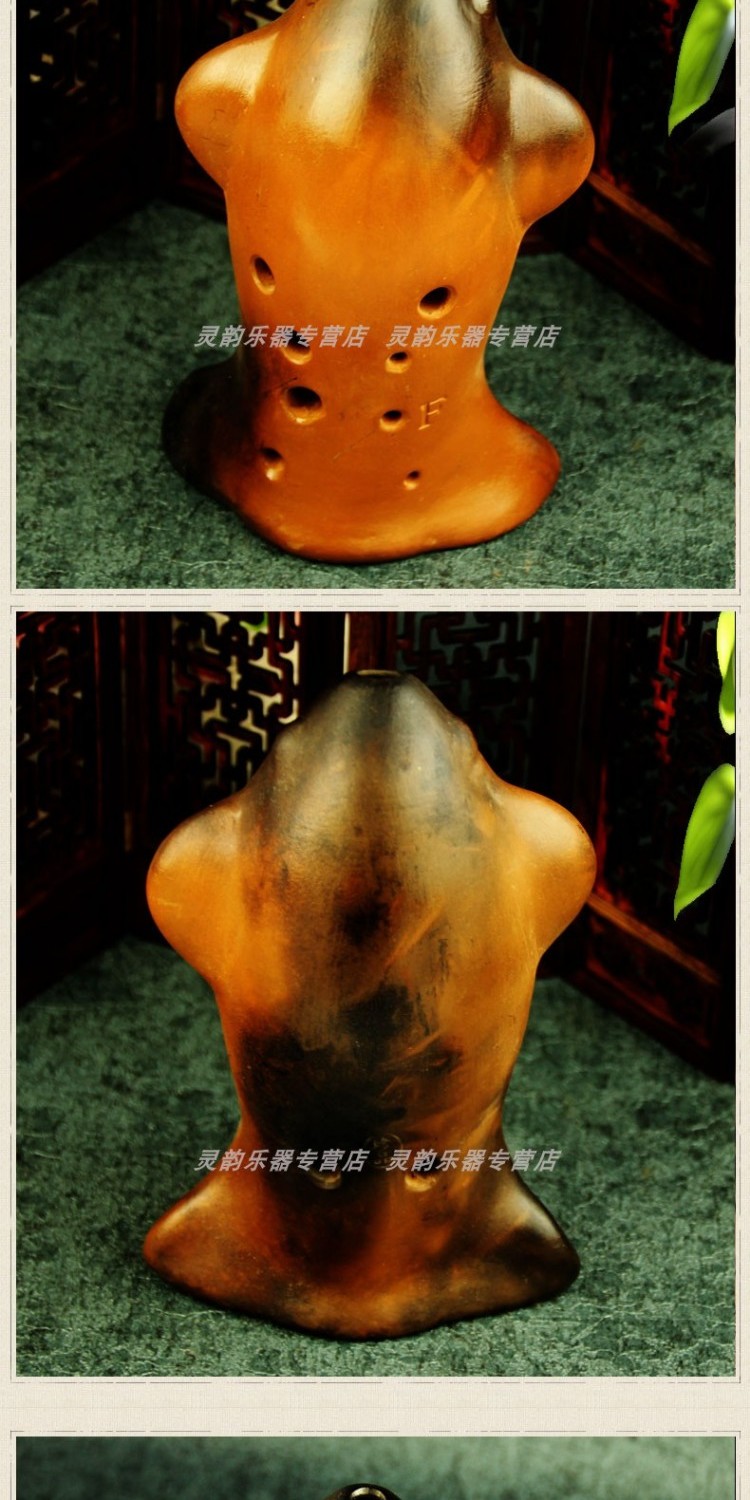 Đồ gốm của Feng Feng cá lớn pottery gốm đỏ 10 lỗ mười lỗ nhạc cụ treble dễ thổi - Nhạc cụ dân tộc sáo dọc