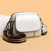 Premium texture small bag womens 2022 new fashion foreign air wide shoulder strap cross-body bag versatile ins leather shoulder bag