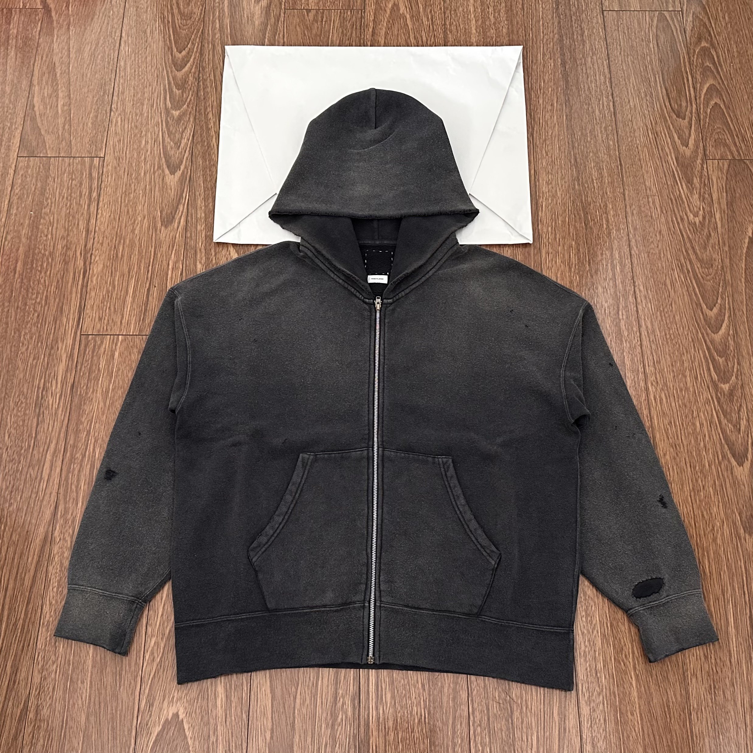 VISVIM 25SS JUMBO SB SWEAT HOODIE F.Z. CRASH 破坏拉链帽衫