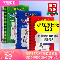 Kids Diary Original English Novel Diary of a Wimpy Kid 1 2 3 Elementary School Students Extracurricular Readings Motivational Growth Humor Children Comics Books