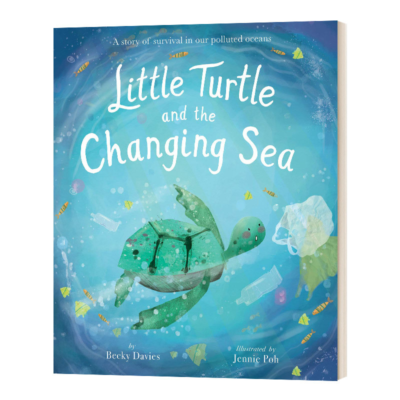 Little Turtle Changing Sea, Original English Picture Book, Hardcover Picture Book, English Version, Imported English Original Book