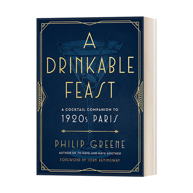 A Drinkable Feast, Original English Edition, Cocktail Handbook from Paris in the 1920S, Hardcover, Philip Greene, English Version, Imported Original English Book