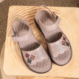 Летние туфли для матери, комфортные нескользящие сандалии для отдыха, мягкая подошва, для среднего возраста