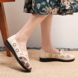 Летние сандалии для матери, комфортные туфли для кожаной обуви, из натуральной кожи, для среднего возраста, мягкая подошва