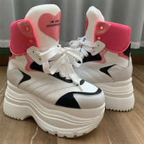 Europa net red ultra-fire fashion 2022 new ultra high heel muffins with high help of pink and old daddy shoes womens wins