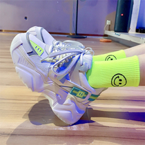 European Station Thick Bottom Pine Cakes Women 2022 Autumn Winter New Internet Red Heightening Casual Lacing Sports Old Daddy Shoes Women Shoes