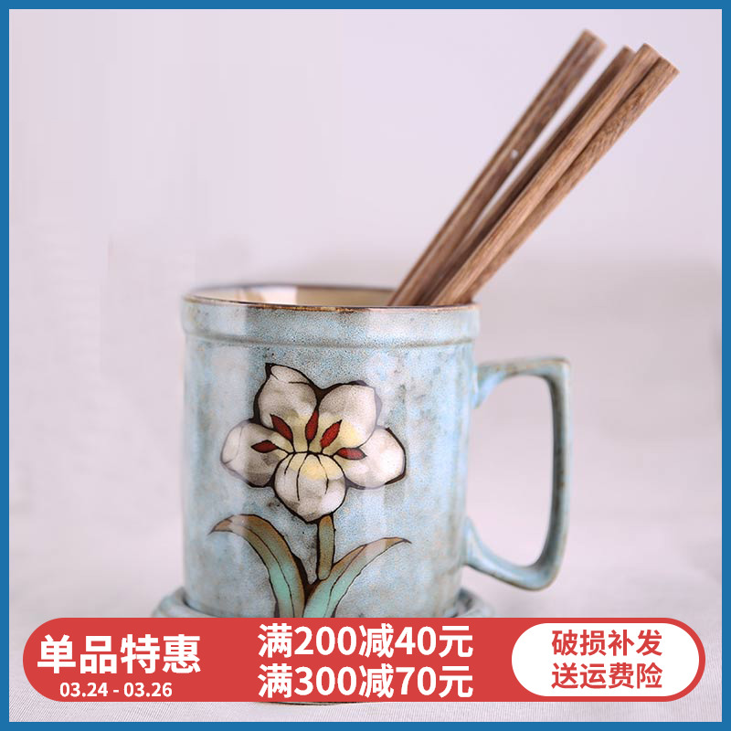 Korean yuquan 】 【 hand - made ceramic kitchen household chopsticks chopsticks tube drop tube chopsticks boxes mouldproof