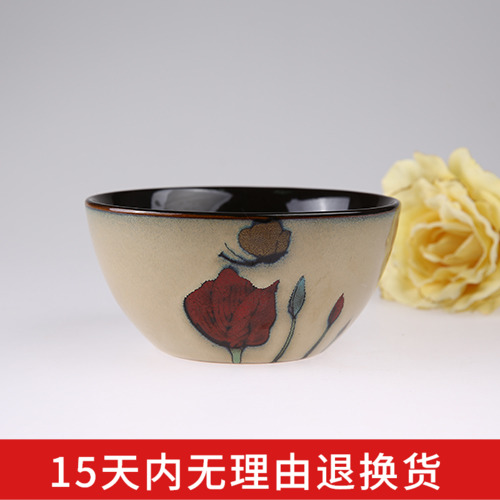 Flowers yuquan 】 【 's note series stoneware ceramic bowl of rice bowls salad bowl 6 inches