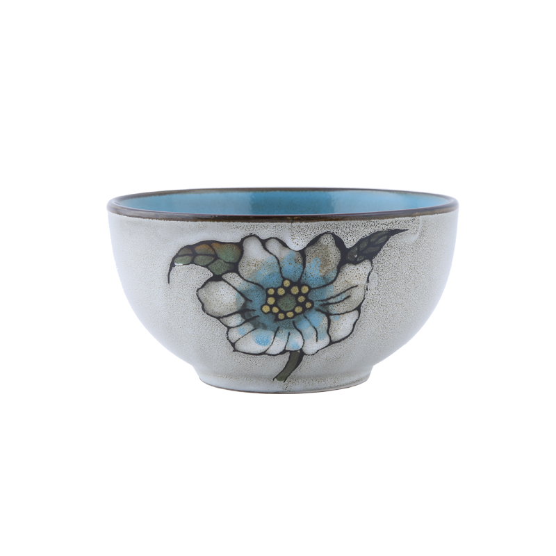 Blue yuquan 】 【 says creative dishes hand - made soup bowl rainbow such use ceramic tableware dishes suit rice dishes