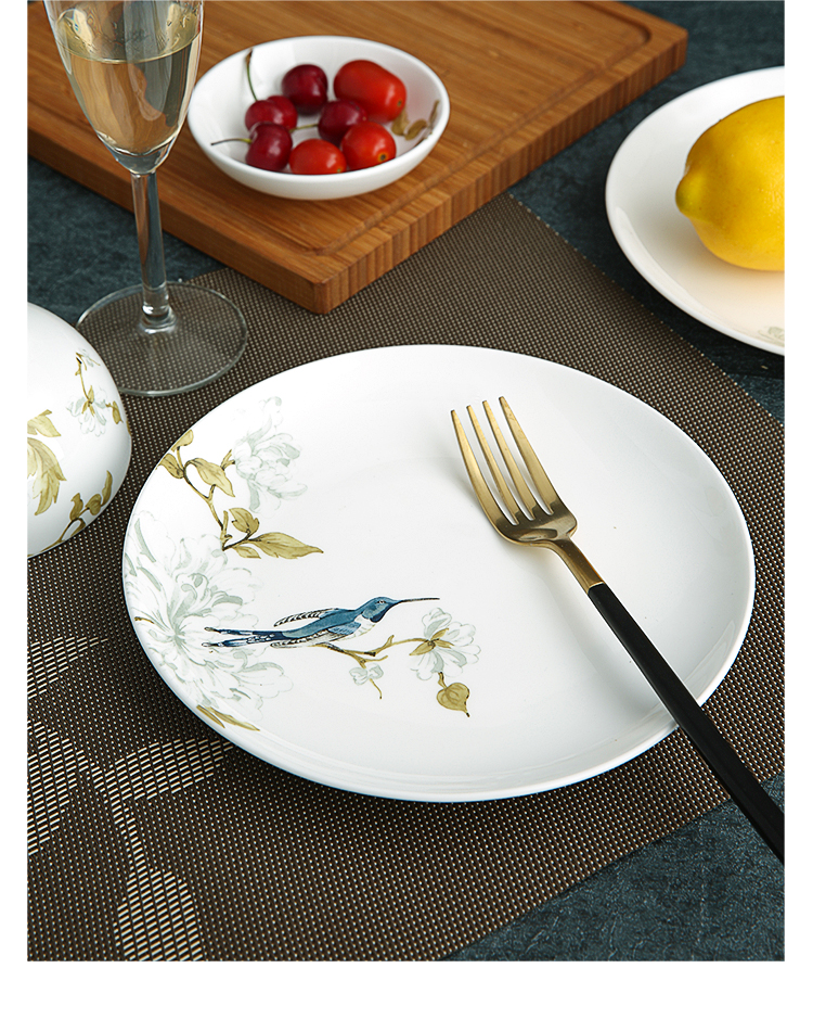The spirit of "yuquan" green ipads bowls rainbow such as bowl of rice bowl dish suits for European - style hand - made ceramic plate