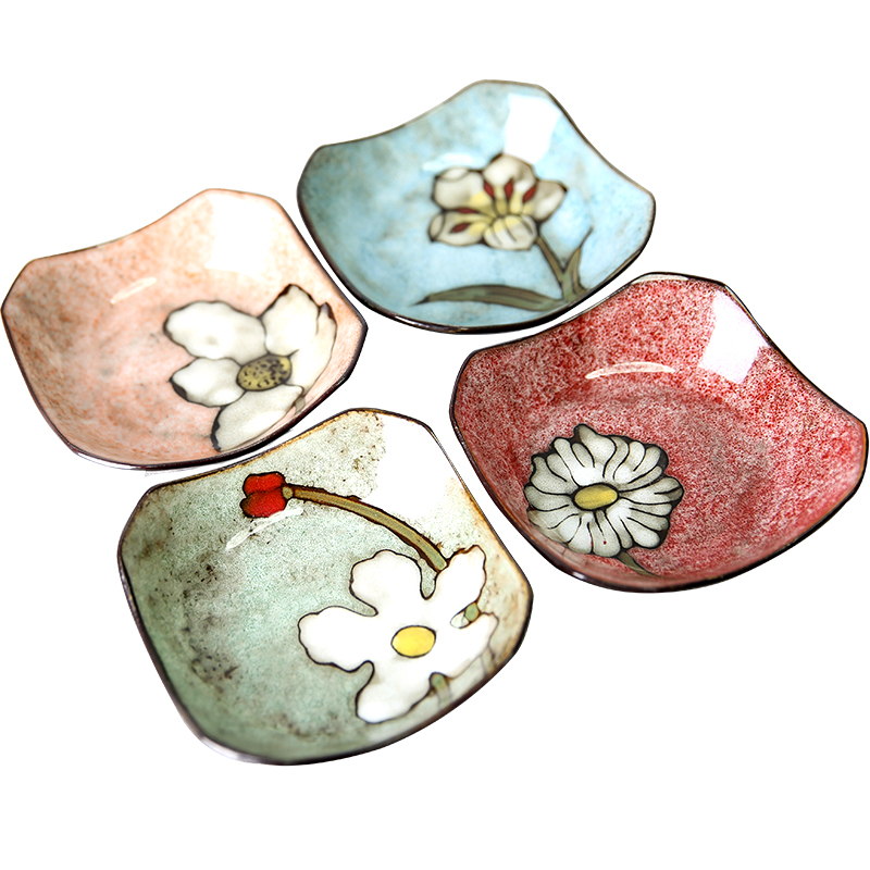 Small Korean printing plate yuquan 】 【 creative ceramic dish dish plates by hand Japanese home side dish