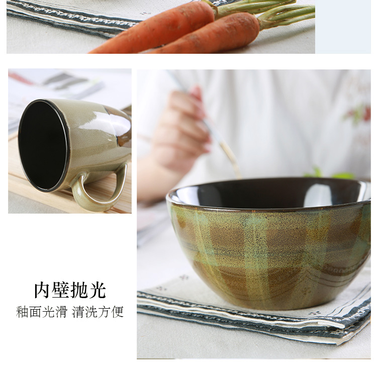 Amorous feelings of California western tableware suit feel 】 【 dishes steak plate mark ceramic cup