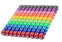 1 6 cm 16 mm Transparent dice color points sieve Color dice sieve Chess and card match