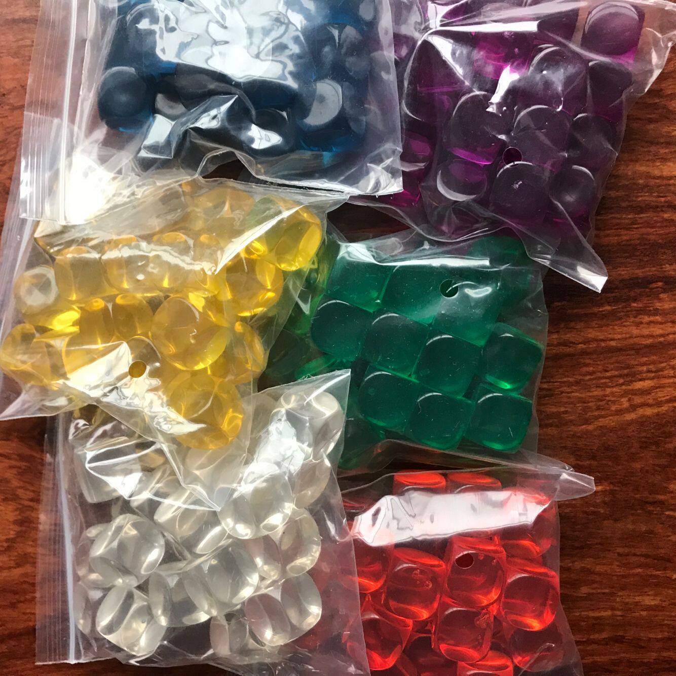 No 16 color color blank dice chess pieces can be carved light board dice teaching assistant supplies