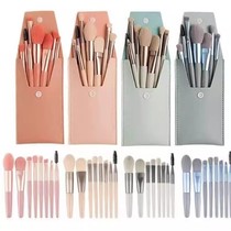 8-piece makeup brush set portable complete set of beauty tools for beginners eye shadow powder brush super soft travel bag