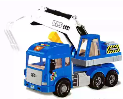 Large Baolexing 6881 sound and light inertial light music story excavator children's toy mixed batch