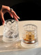 Light Luxury and High-End Diamond Whiskey Glass, Rotating Glass, Tumbler, Stress-Relief Crystal Wine Glass, Beer Glass