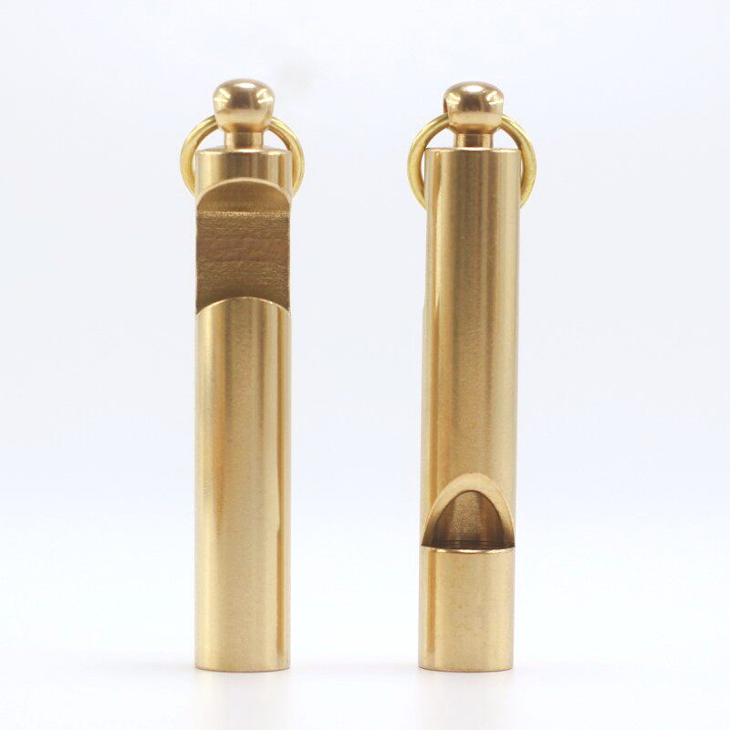 Brass beer bottle opener whistle multifunctional creative keychain pendant outdoor survival whistle brass whistle