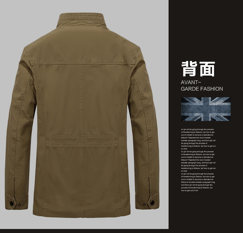 Battlefield Jirong dụng cụ áo khoác nam mùa thu đông cotton lỏng kinh doanh áo khoác trung niên giản dị áo khoác bố mẫu áo khoác nam đẹp 2019