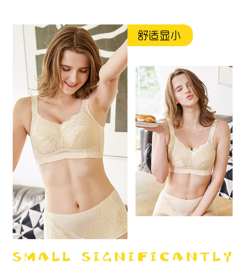 Quần lót phù hợp với phụ nữ tập hợp để nhận được sữa rủ xuống không có vòng thép áo ngực màu đỏ mỏng năm nay áo ngực gợi cảm quần lót bầu