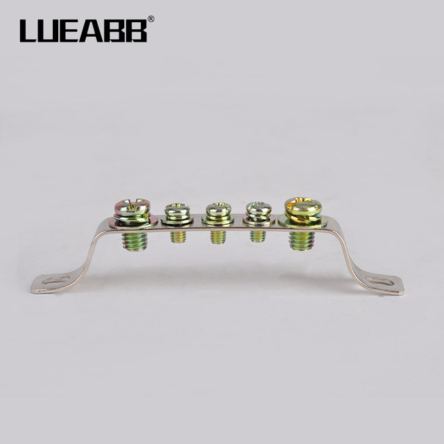 Zhongzheng 5-hole ground bar 2*15 ຕົວຈິງ 1.5 ຫນາ zero ground bar distribution box terminal block grounding bar copper copper bar