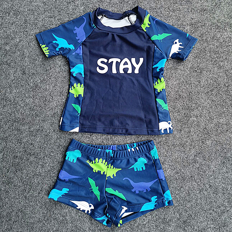 Kids split swimsuit boys cubs baby cute cartoon sunscreen quick drying beach hot spring surf suit swimsuit