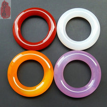 Natural agate safe ring ring ring sweater chain jade pendant jade pendant jewelry handmade DIY accessories accessories