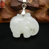 Natural Xinjiang and Tian Yubai jade elephant pendant baby jade pendant baby jade pendant girl jade pendant girl jade pendant